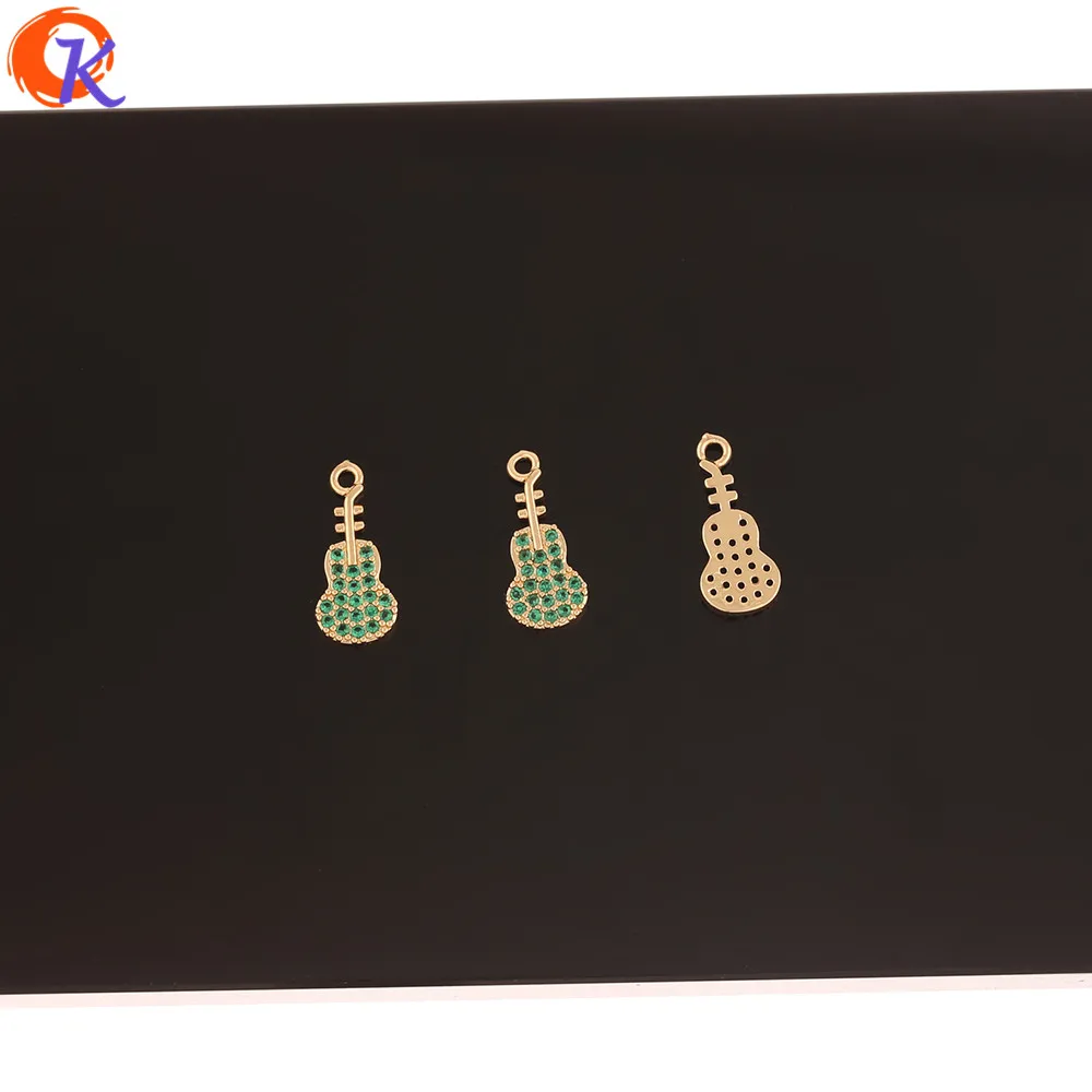 

Cordial Design 50Pcs 7*16MM Jewelry Accessories/DIY Charms/Earrings Making/Guitar Shape/Hand Made/CZ Pendant/Earrings Connectors