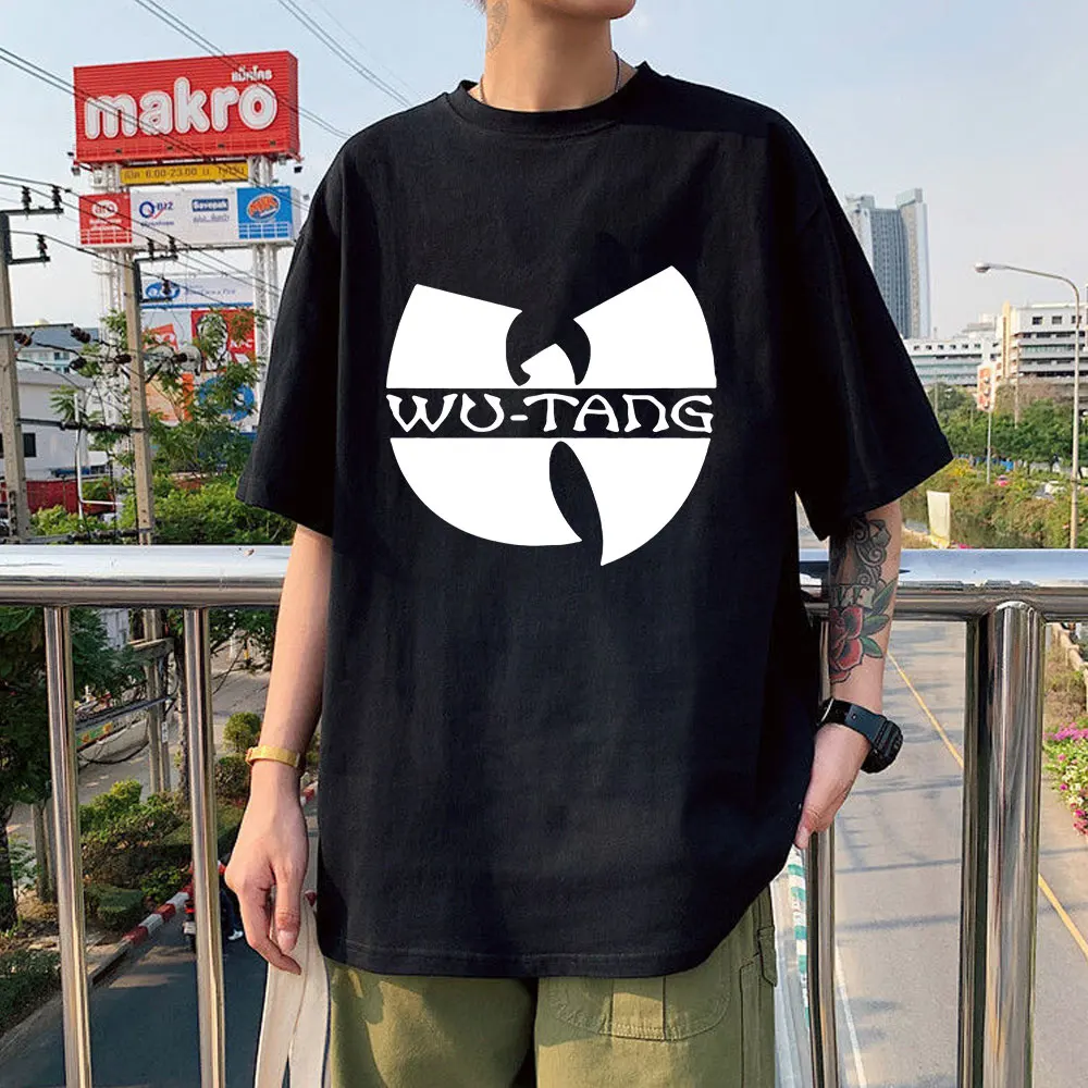 

Wu Tang Clan Oversized T Shirt Hip-Hop Logo Creative Design Tops Simple EU Size 100% Cotton Short Sleeve Crewneck Tee T Shirt