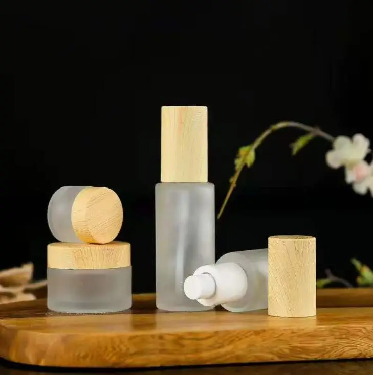 Деревянная бутылка-распылитель стеклянная для лосьона распылитель жидкости