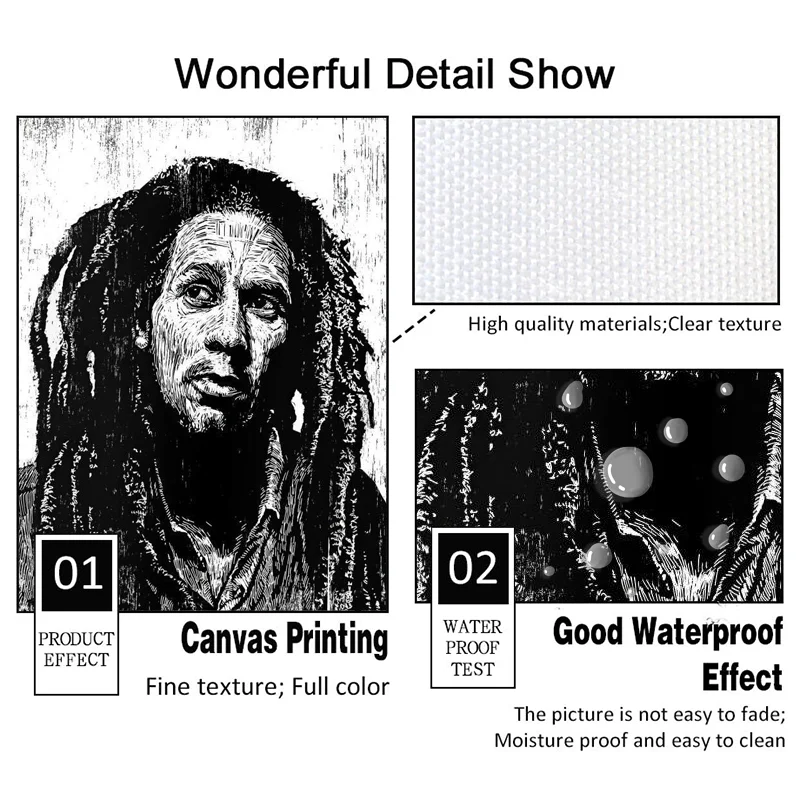 

Famous Modern Black White Abstract Characters Fashion Poster Painting Canvas Print Art Wall Pictures for Living Room Home Decor