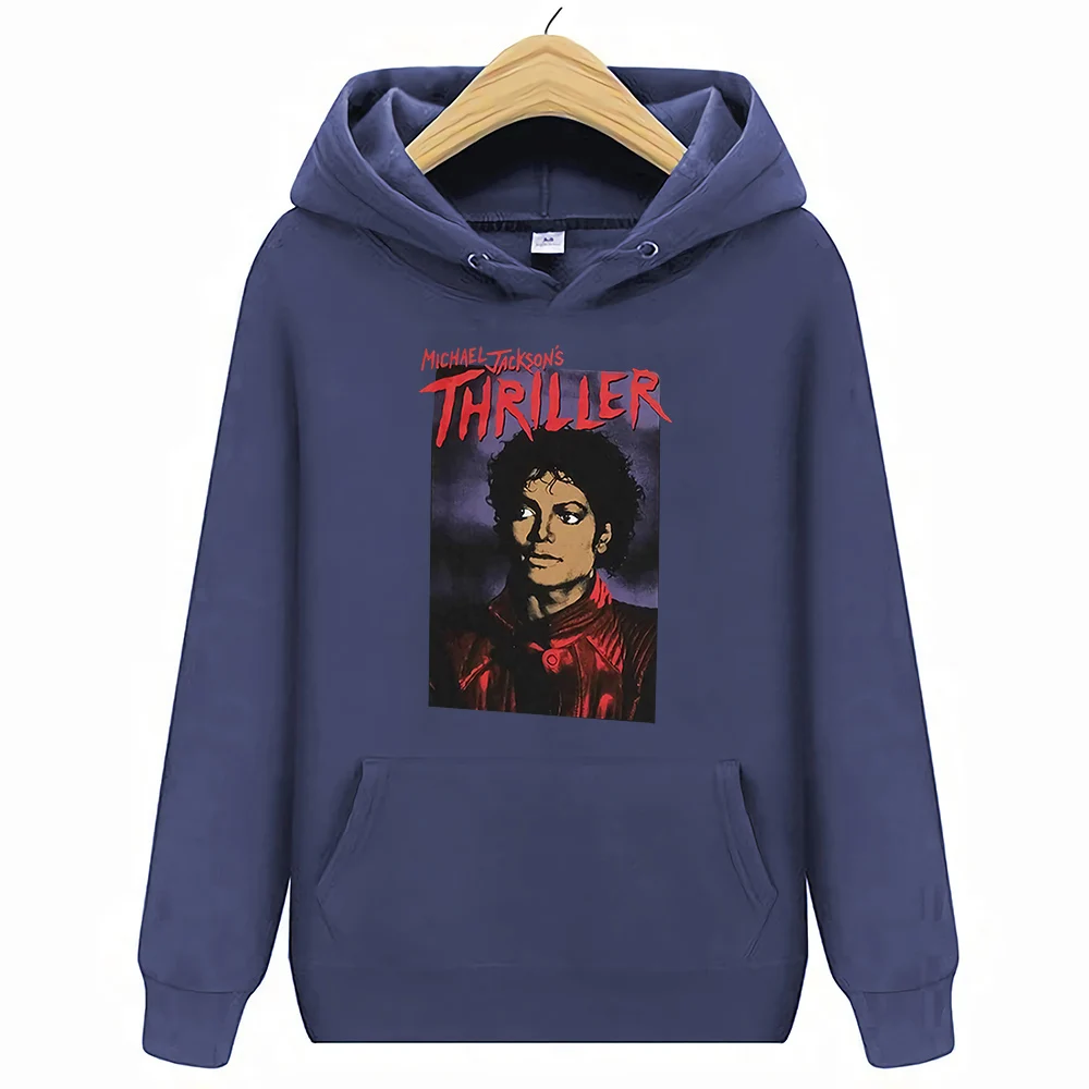 Hoodie Navy В стиле Майкла Джексона, футболка-Триллер крупным планом Официальный Old Skool hooligans печатных Для мужчин футболка короткий рукав Забавные футболки - Цвет: Hoodie Navy