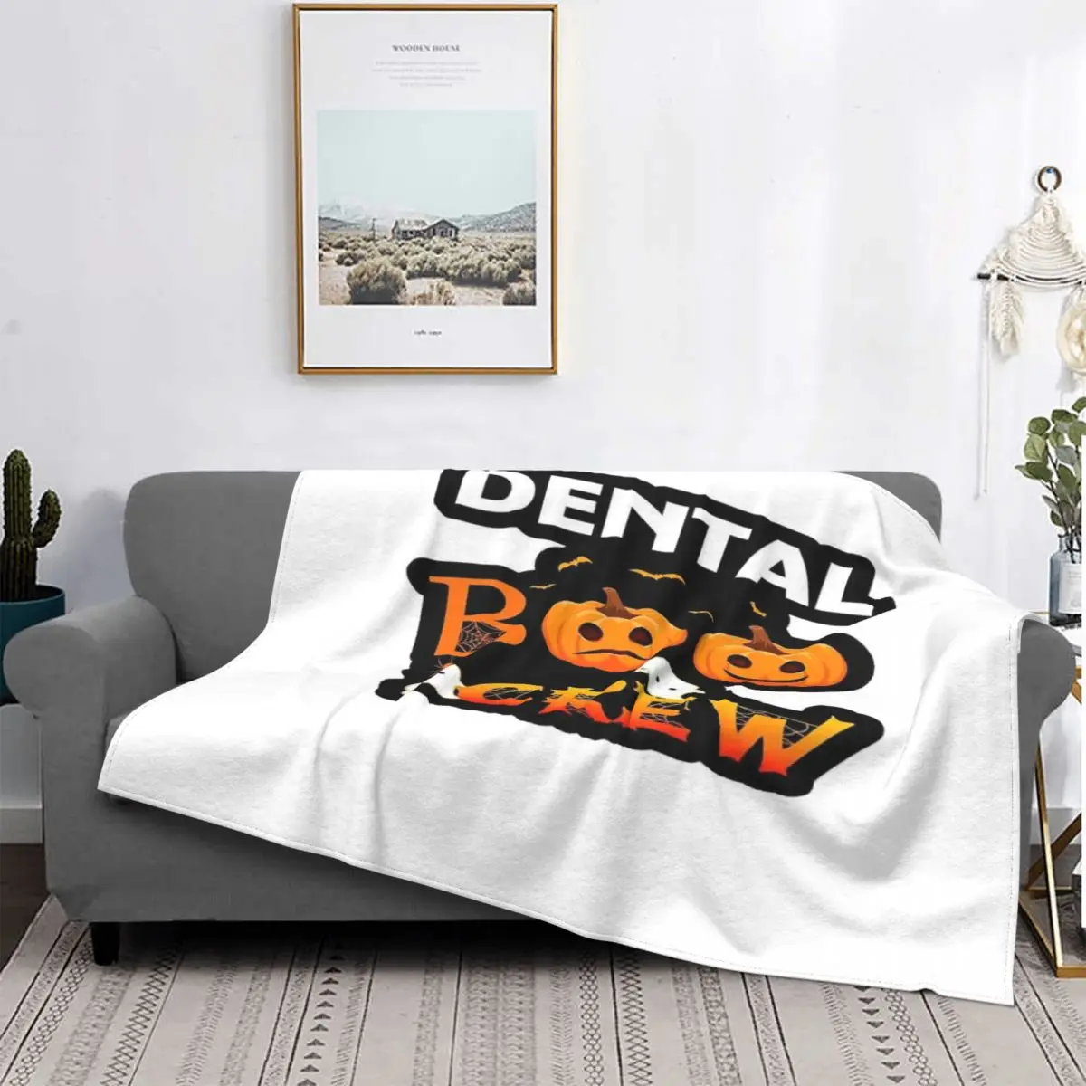 

Manta Dental Boo Crew, colcha para cama a cuadros, manta de playa, manta de lana, toalla de playa de lujo