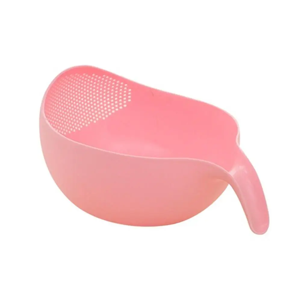 pink small Креативные пластиковые утолщенные ручки для очистки риса кухонная утварь фруктов растительного Слива мешок для растений сливной корзины ситечко - Цвет: pink small