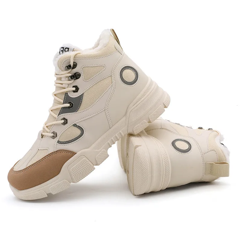 LIN KING/зимние мужские ботинки размера плюс Уличные Зимние ботильоны Мужские