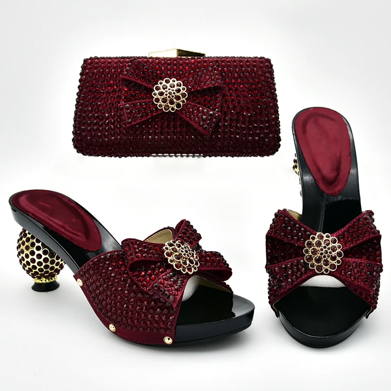 Новейший дизайн Итальянская обувь с подходящими сумками Женская Классическая