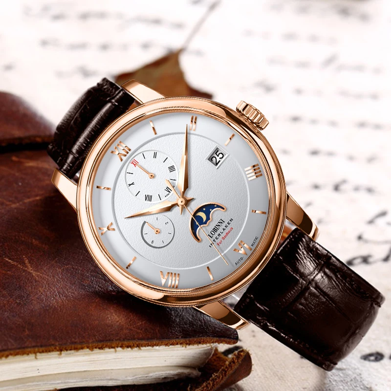 Люксовый бренд LOBINNI Switzerland мужские часы Чайка автоматические механические