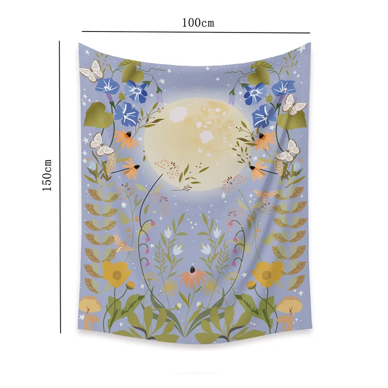 Японское одеяло большой гобелен цветок небо Тотем настенная богемная кровать