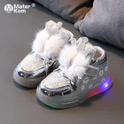 Детские Яркие кроссовки с подсветильник кой, обувь для начинающих ходить детей, симпатичные туфли для девочек, размер 21-30