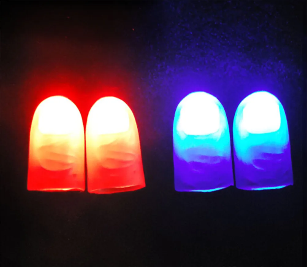 

2Pcs Random Novelty Kids Amazing Fantastic Glow Toys Children Luminous Gifts Magic Trick Props Funny LED Light Flashing Fingers