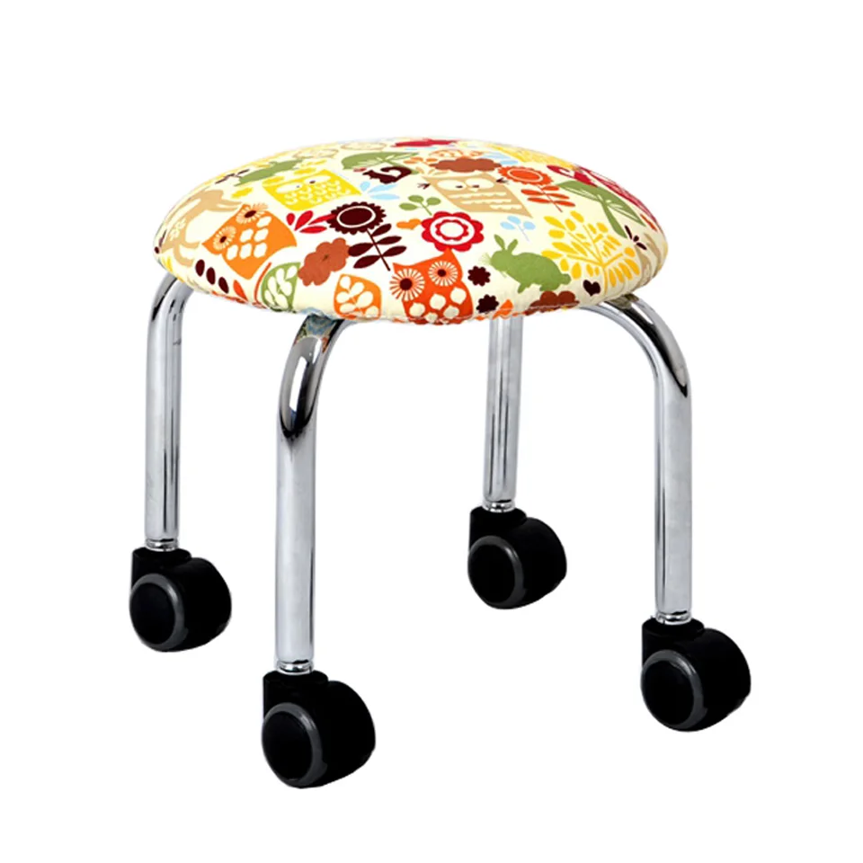 M8 мобильный ролик стул Простой Модный PU кожа ткань Сменная обувь скамейка с