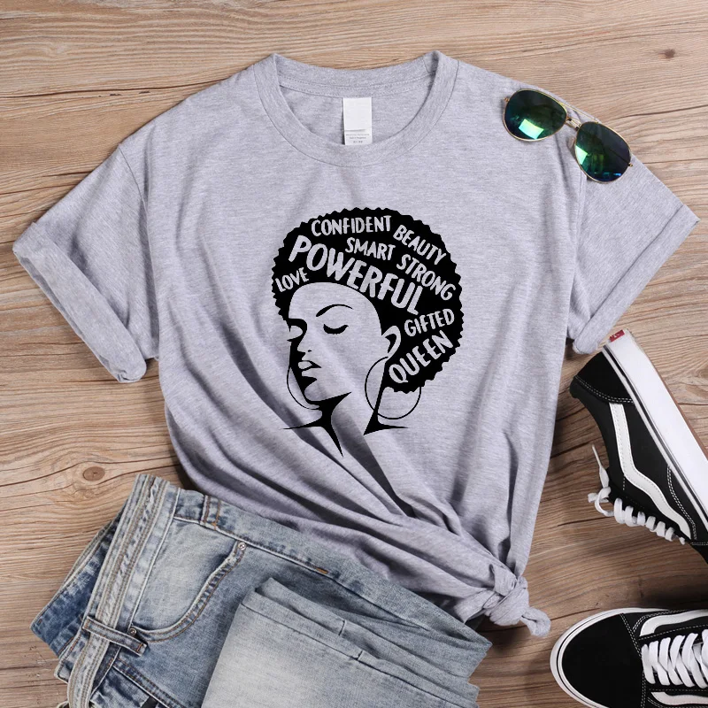 ONSEME Afro Lady Graphic футболки Женская Феминистская футболка Девушка сила королева лето черный розовый Женская футболка Эстетическая одежда Q-882