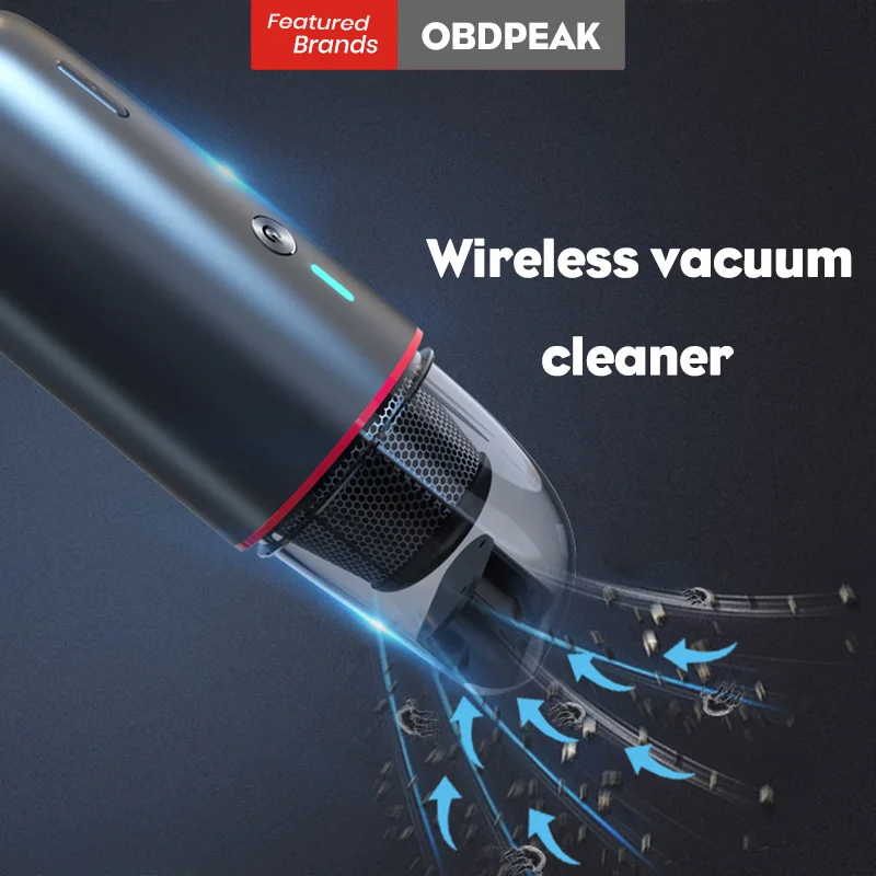 

Handheld Wireless Car Vacuum Cleaner Wet/Dry 4000mAh Mini Aspirateur Vacuum Cleaner 5Kpa Powerful Cyclone Suction For Car Home