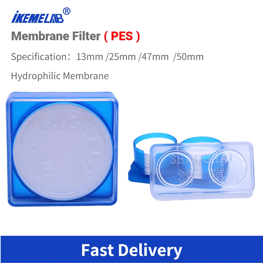 

PES Micropore Membrane Filter 13mm 25mm 50mm 100mm Hydrophilic Membrane Laboratory Supplies