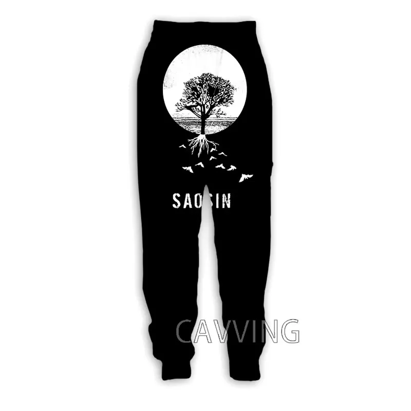 Повседневные спортивные брюки CAVVING с 3D принтом Saosin Band, прямые спортивные брюки, штаны для бега