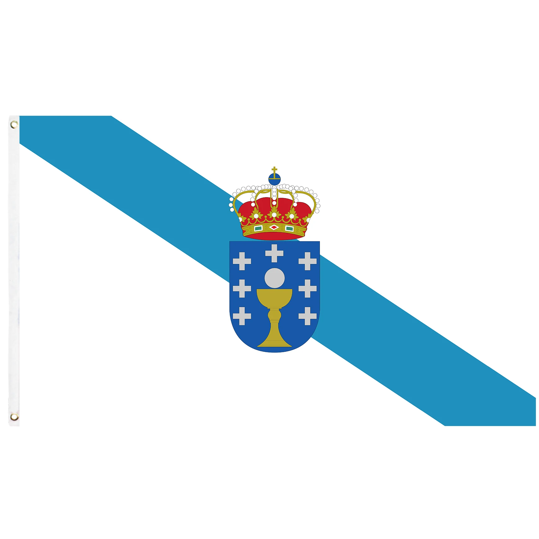 Флаг Галиции галисийской 60 х9 0 см/90x150 см 2x 3 фута/3 Х5 фута Испанский флаг | Дом и сад