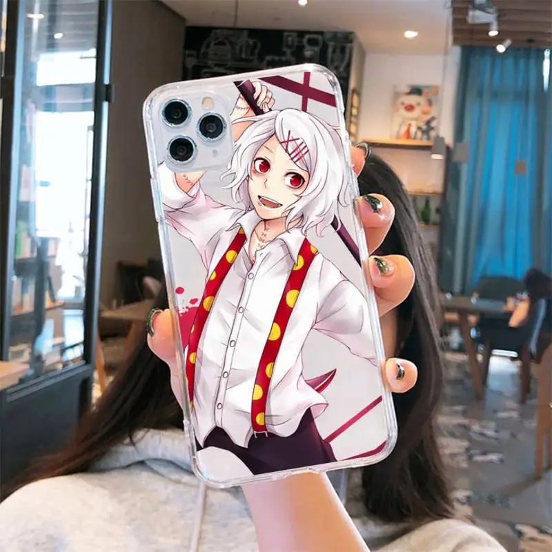 

anime JUUZOU SUZUYA Tokyo Ghouls Phone Case Transparent soft For iphone 5 5s 5c se 6 6s 7 8 11 12 plus mini x xs xr pro max