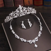 rhinestone crystal bridal jewelry sets necklace earring tiara set wedding jewelry hair ornaments african bead jewelry accesorios