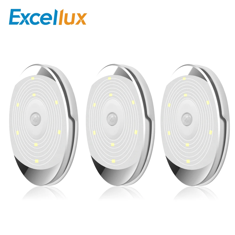 Светодиодный светильник для шкафа с датчиком движения питание от батарейки