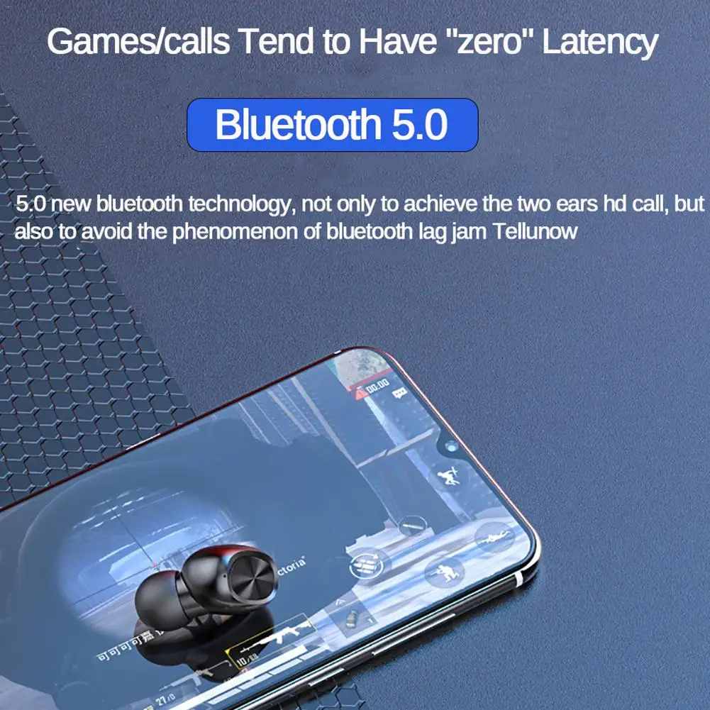 5D беспроводные Bluetooth наушники 5 0 с сенсорным управлением TWS водонепроницаемые 9D