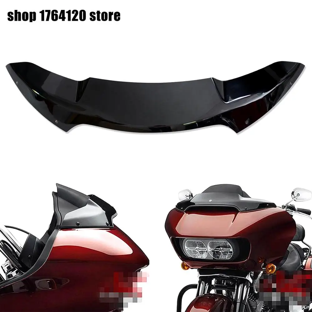 Переднее ветровое стекло мотоцикла 4 дюйма черное для Harley Touring Road Glide Ultra