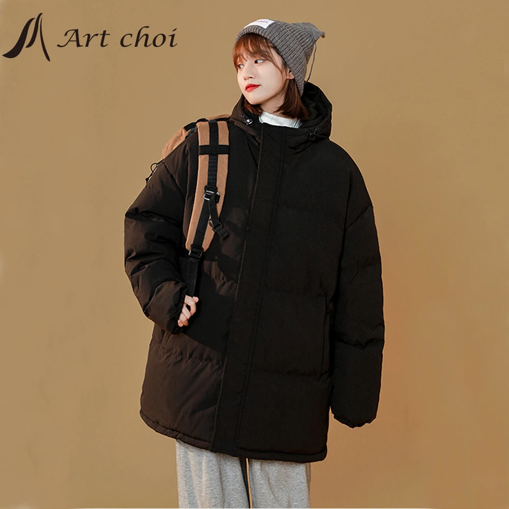 

Thick Winter Women Garment Cotton Padded Parka Hooded Jacket Warm Wadded Coat Overcoat Outerwear Manteau Femme Hiver Korean XXXL