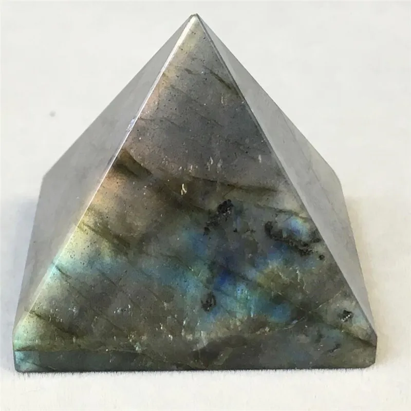 Cristal de cuarzo labradorita Natural, punto de pir&aacute;mide curativo, aleatorio, 1 ud.-0