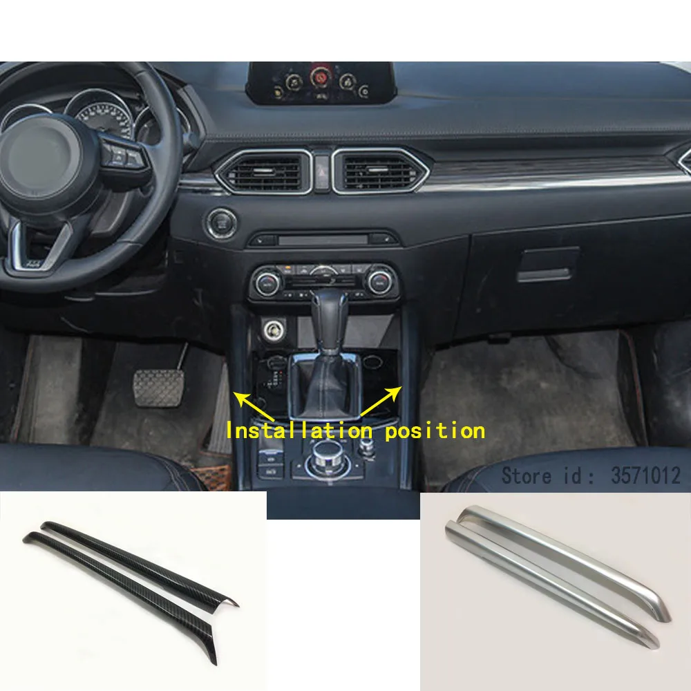 

Car Inner Middle Handbrake Shift Stall Paddle Cup Switch Frame Stick Trim 2pcs For Mazda CX-5 CX5 2nd Gen 2017 2018 2019 2020