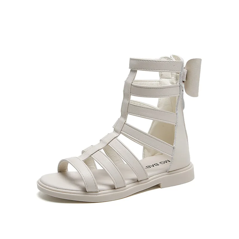 Сандалии для девочек летняя детская обувь модные римские сандалии с высоким