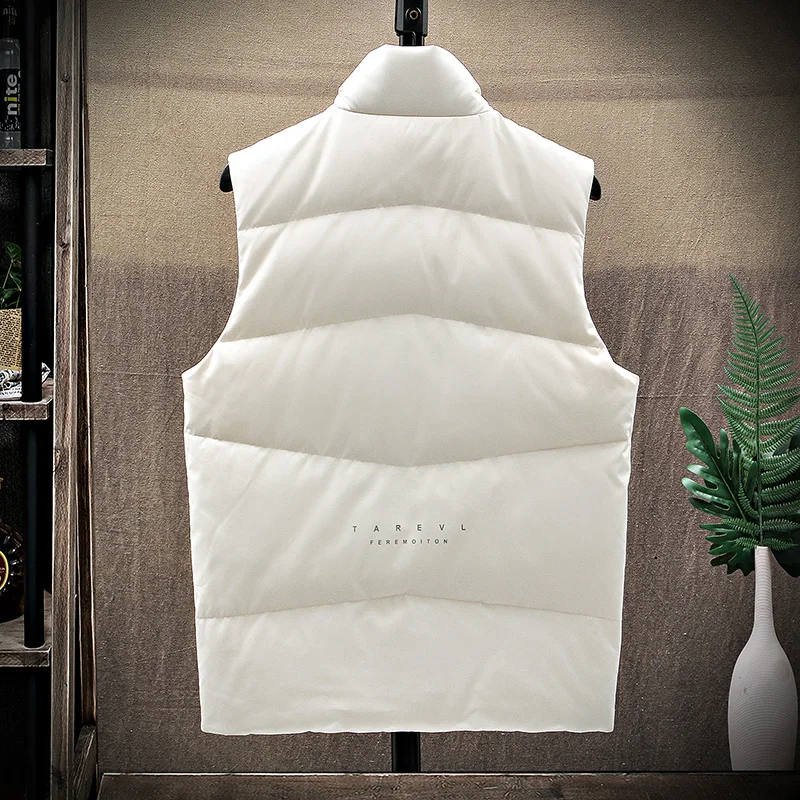 Autumn And Winter New Brand Men Sleeveless Jacket Winter Casual Down Vest Men Cotton-padded Slim Men's Vest Waistcoat Plus Size