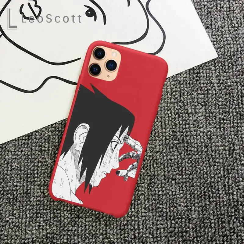 

Anime Naruto Uchiha Itachi Kakashi Sasuke Phone Case Candy Color for iPhone 11 12 mini pro XS MAX 8 7 6 6S Plus X 5S SE 2020 XR