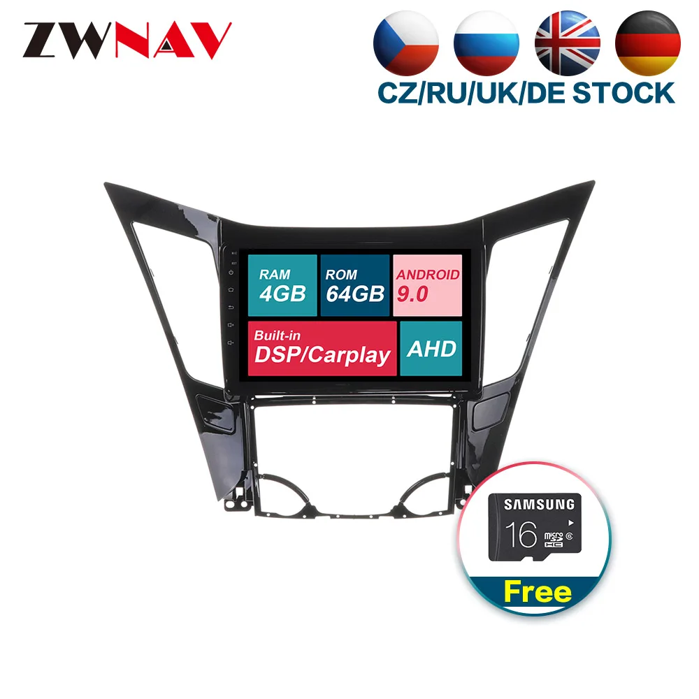 melhor Dsp Carplay 4g + 64g Android 9.0 Unidade De Jogador MultimÃdia Do Carro Para Hyundai Sonata 2011-2013 Rádio áudio Estéreo Mapa Livre Tela De Toque