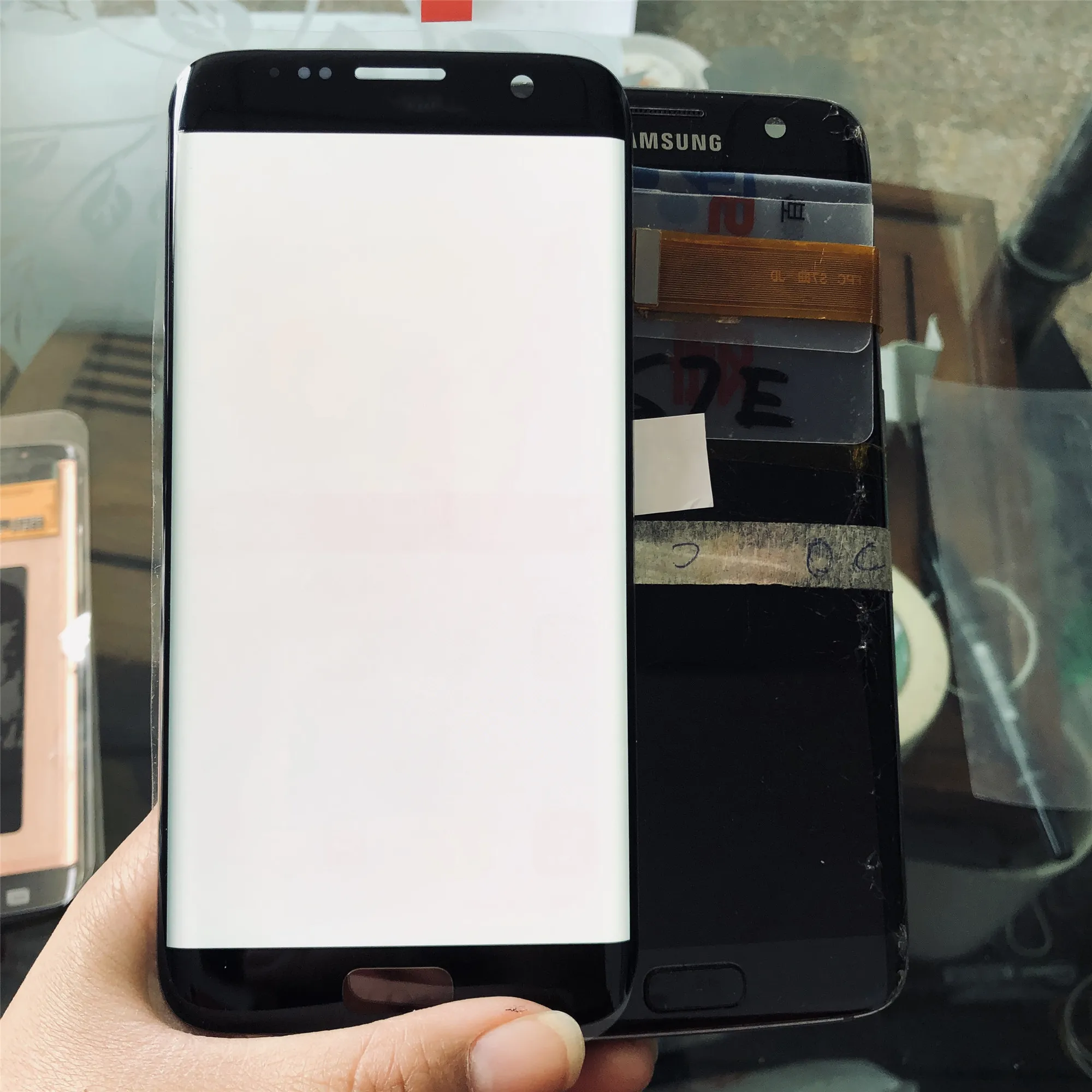 ЖК-дисплей Super AMOLED 5 дюйма для SAMSUNG Galaxy S7 Edge G935F G935 сенсорный экран с дигитайзером в