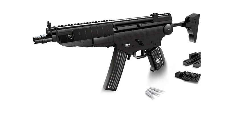 Модель пистолета UKBOO MP5 597 шт. конструктор военное оружие классические