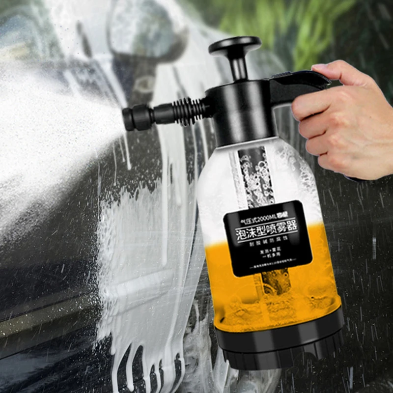 

Hand Pump Foam Sprayer Hand Pressurized Foam Sprayer 2 Litre Pressure Foam Cannon Snow Foam Nozzle Carwash Car Window Cleaning