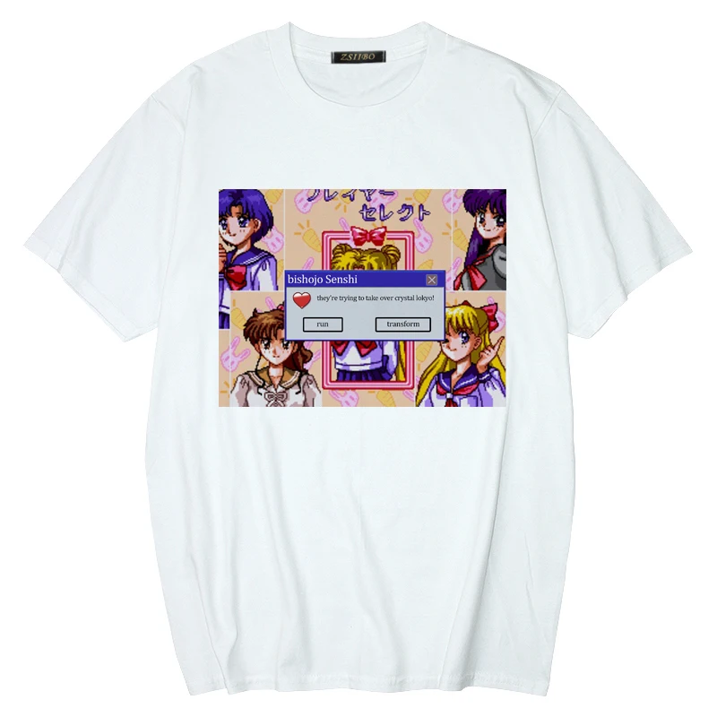 

Aesthetic T-shirt Millennial Girl Earth Cool Mosaic Cartoon Fashion New Harajuku Casual Graphic Hip Hop T-shirt Female Top