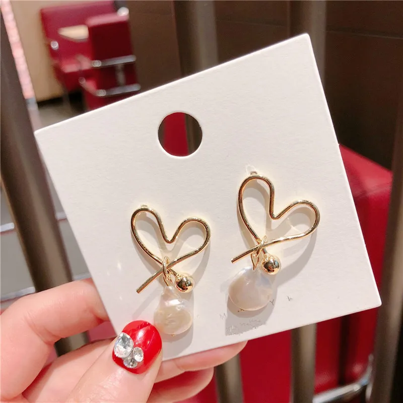 MWsonya новый корейский металлический ажурные Love подвесками из искусственных