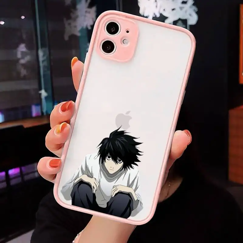 

Anime death note Phone Cases matte transparent For iphone 7 8 11 12 plus mini x xs xr pro max cover