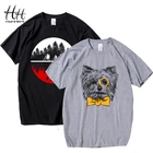 HanHent Забавный дизайн, Мужская футболка с двумя мирами, хлопковая круглая футболка в стиле хип-хоп, уличная одежда, мужская футболка, оптовая продажа