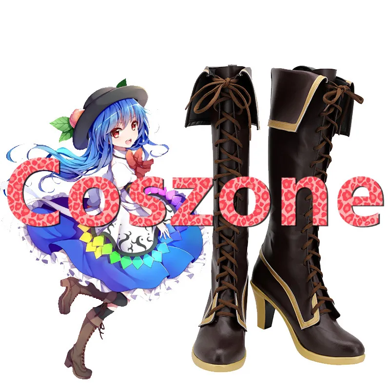 Обувь для косплея Touhou Project Hinanai Tenshi ботинки Хэллоуина карнавальный костюм