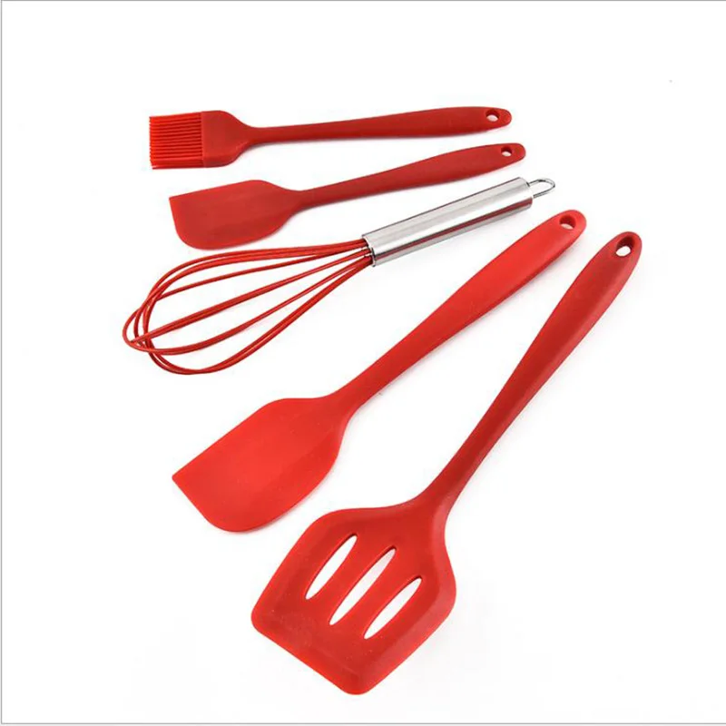

Silicone kitchenware set, non stick special silicone five piece set, no noise, no damage to pan cooking