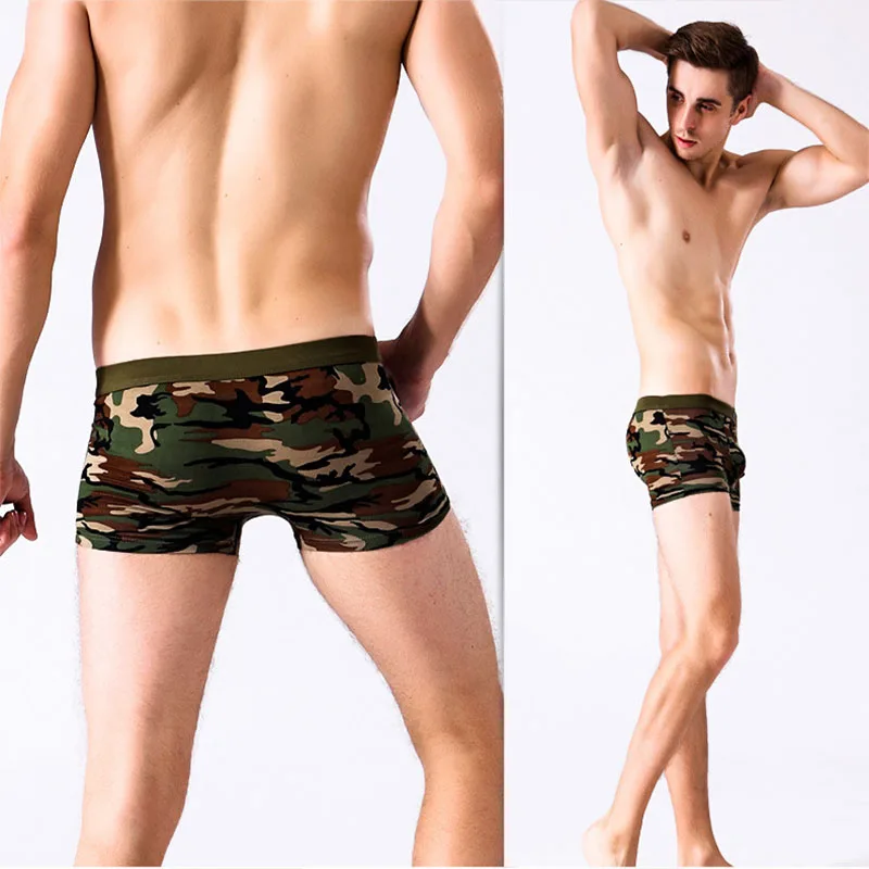 Мужское камуфляжное нижнее белье из модала модные мужские сексуальные боксеры