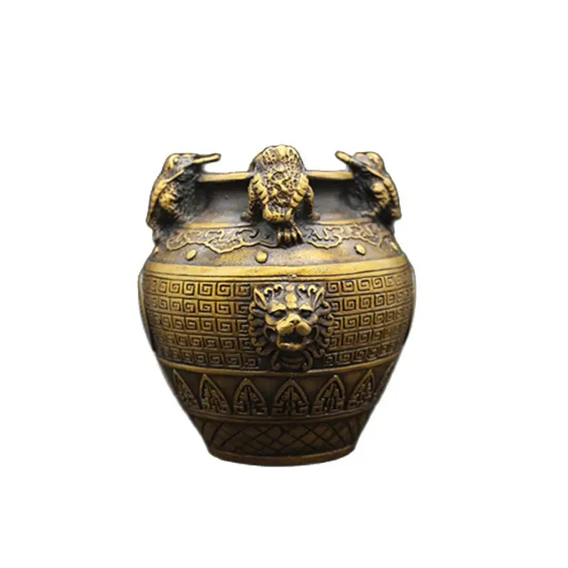 

Латунь, сундук с сокровищами, коллекционное украшение с золотой жабой