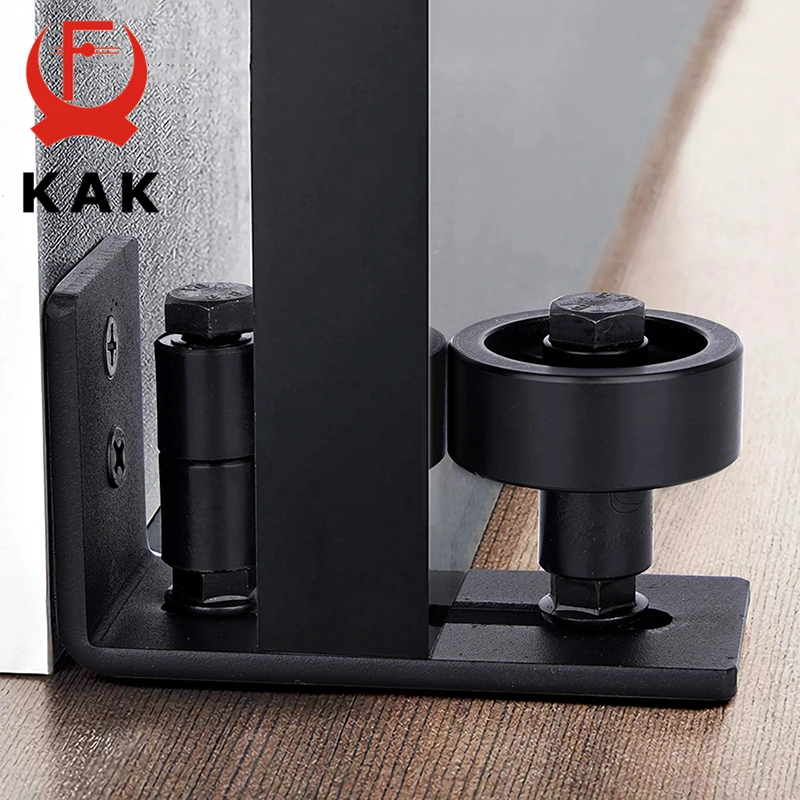 KAK 8 in 1 Sliding Door Slides Rails Barn Door Floor Guide Stay Roller for Bottom Adjustable Roller Flush Design Door Hardware