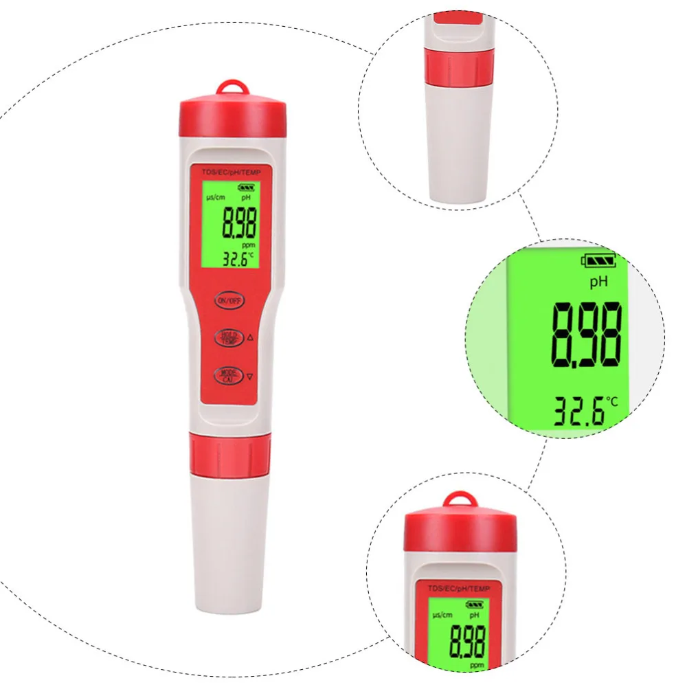 

Water Quality Tester Pen Type Multi-functional PH EC Temp Water Meter Pen