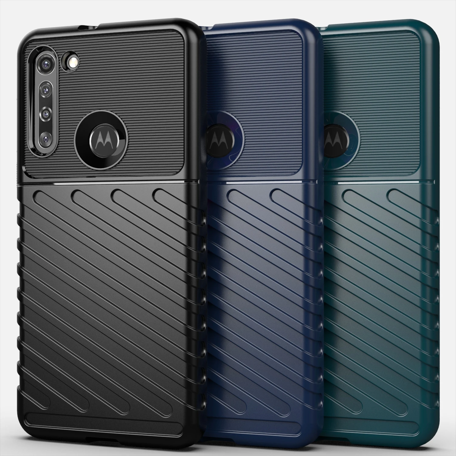 Чехол для Motorola Moto G8 Plus Power G8Play мягкий силиконовый матовый бронированный