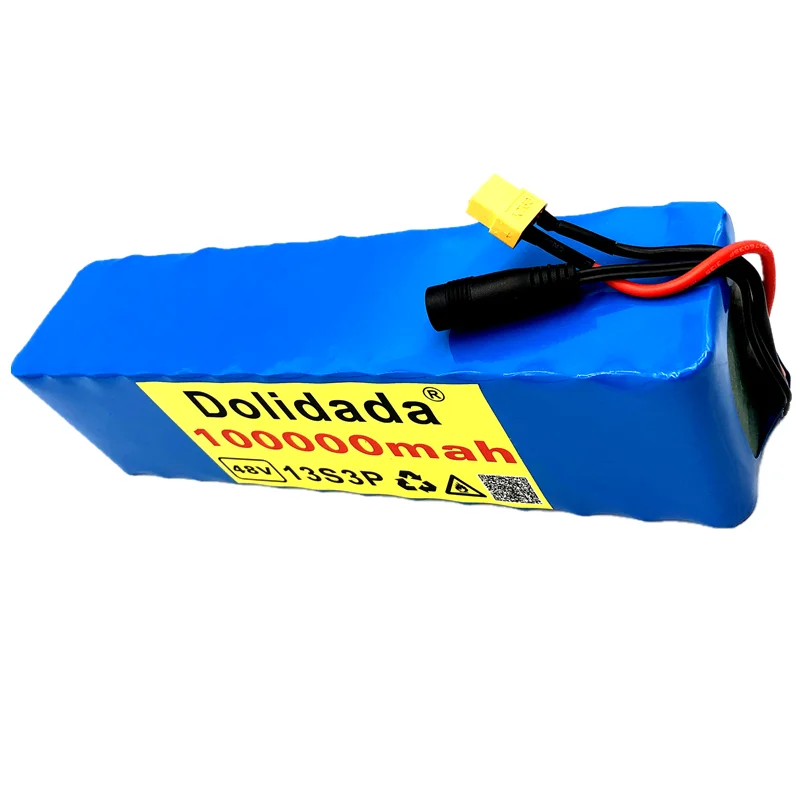 

48V100Ah 1000w 13S3P XT60 48V Lithium ion Battery Pack 100000mah For 54.6v E-bike Electric bicycle Scooter with BMS+charger