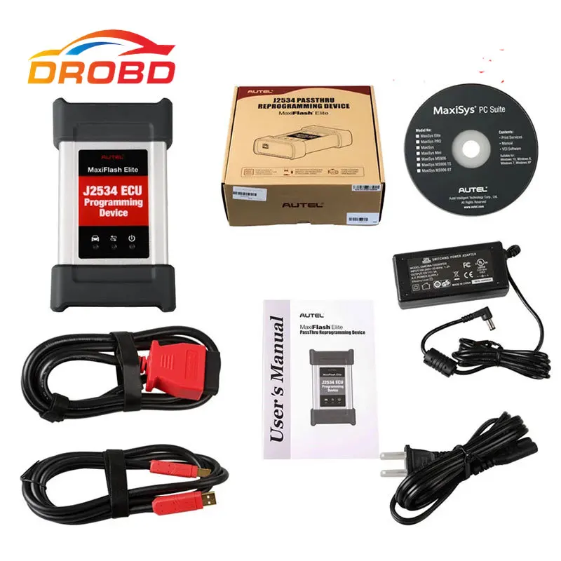 Autel MaxiFlash Pro J2534 ECU Инструмент для программирования работает с Maxisys 908/908P autel MF2534 J2534 ECU
