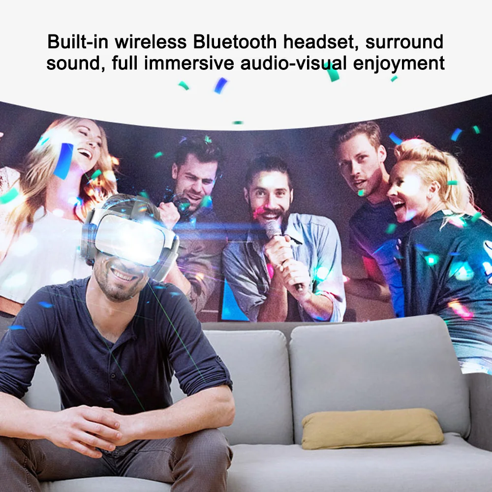 Z6 VR 3D очки виртуальной реальности беспроводная Bluetooth гарнитура шлем для