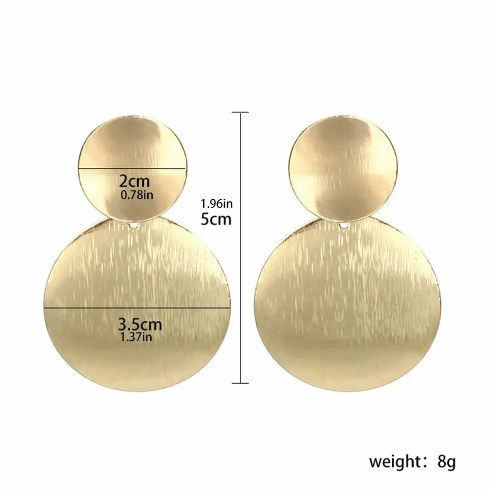 

Stock New Golden Layered Lightweight Dangle Earrings Women'S Short Earrings Trendy Fashion Ear Jewelers Best Gift Wholesale