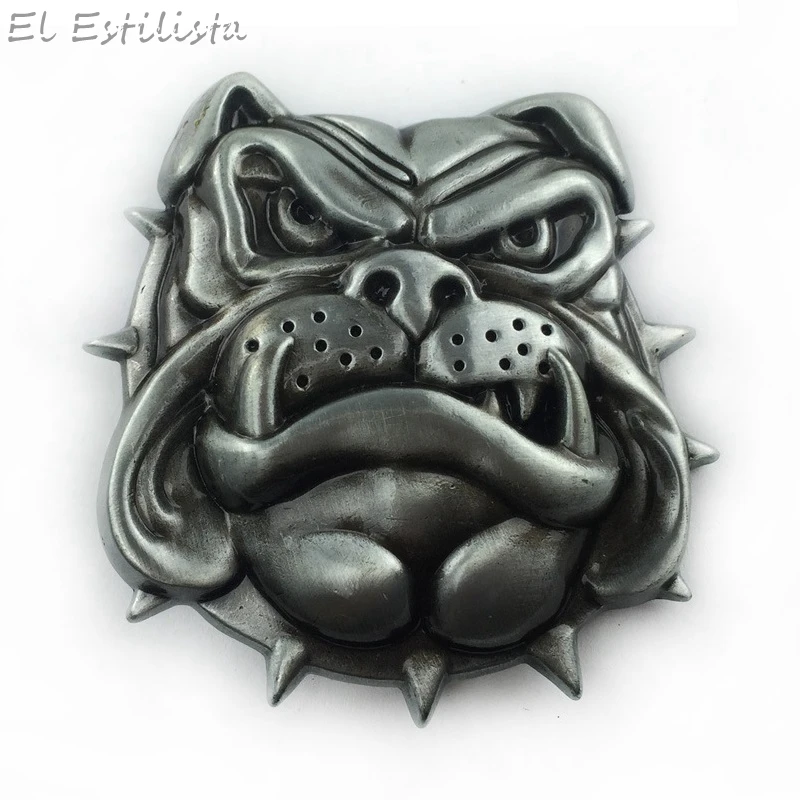 Модная стильная мужская пряжка для ремня в виде головы собаки 3D ковбойская